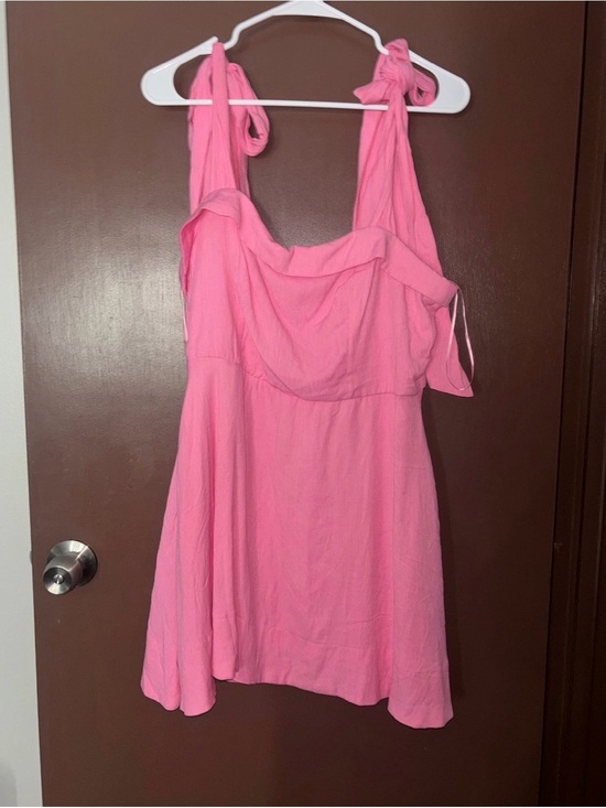 miami Dresses & Skirts - mi ami Pink Women's Dress with Shoulder Tie Detail